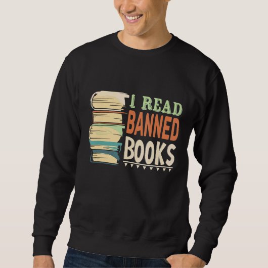 Ich lese verbotene Bücher mit Bücher und Bücher un Sweatshirt (Vorderseite)