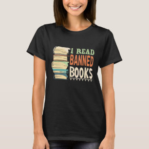 Ich lese verbotene Bücher mit Bücher und Bücher un T-Shirt