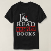 Ich lese verbotene Bücher - Nationale Bibliothekar T-Shirt (Design vorne)