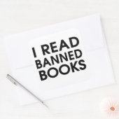 Ich lese verbotene Bücher Quadratischer Aufkleber (Umschlag)
