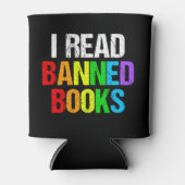 Ich lese verbotene Bücher Regenbogen Dosenkühler (Vorderseite)
