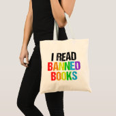 Ich lese verbotene Bücher Regenbogen Tragetasche (Vorderseite (Produkt))