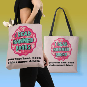 Ich lese verbotene Bücher Retro Vintage Custom Tex Tasche