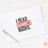 Ich lese verbotene Bücher Runder Aufkleber (Umschlag)