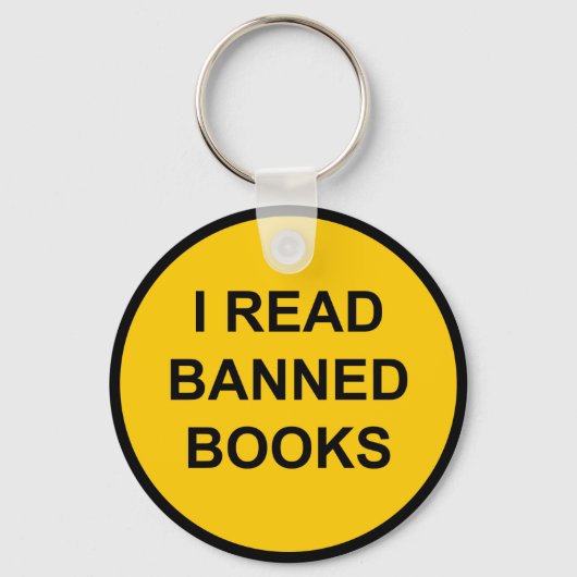 Ich lese verbotene Bücher Schlüsselanhänger (Vorderseite)