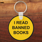 Ich lese verbotene Bücher Schlüsselanhänger (Vorderseite)