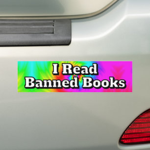 Ich lese verbotene Bücher ( Sie können die Wörter Autoaufkleber