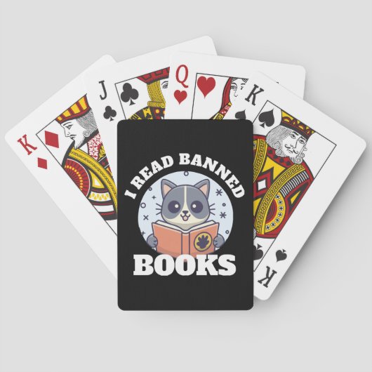 Ich lese verbotene Bücher Spielkarten (Rückseite)