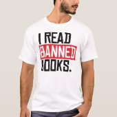 Ich lese verbotene Bücher T-Shirt (Vorderseite)