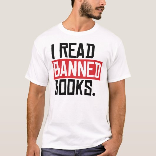 Ich lese verbotene Bücher T-Shirt (Vorderseite)