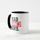 Ich lese verbotene Bücher Tasse (Vorderseite Links)