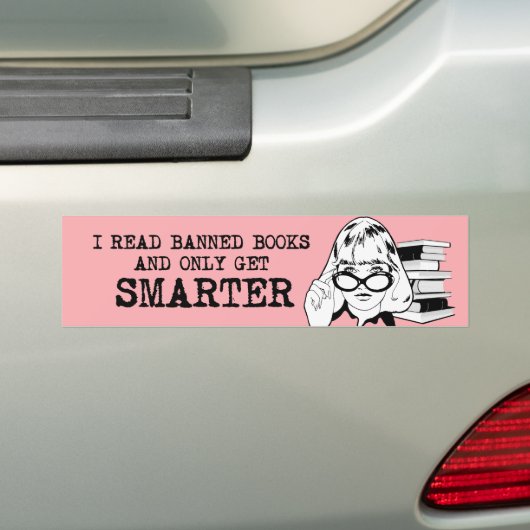 Ich lese verbotene Bücher und werde klüger Autoaufkleber (Auf Auto)