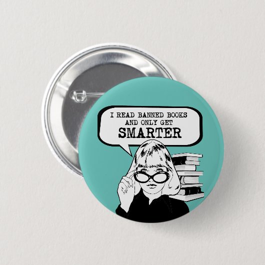 Ich lese verbotene Bücher und werde nur klüger Button (Vorne & Hinten)