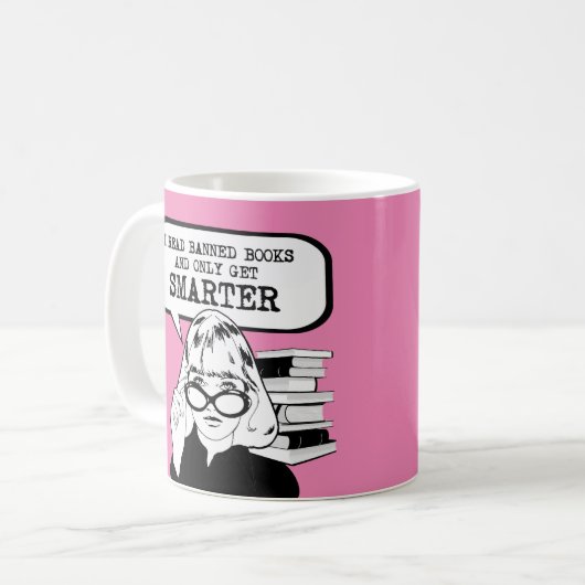 Ich lese verbotene Bücher und werde nur klüger Kaffeetasse (Vorderseite Links)