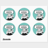 Ich lese verbotene Bücher und werde nur klüger Runder Aufkleber (Blatt)