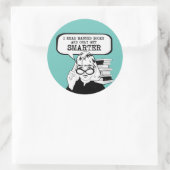 Ich lese verbotene Bücher und werde nur klüger Runder Aufkleber (Tasche)