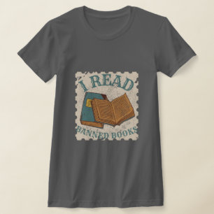 Ich lese verbotene Bücher Vintage Bücher Liebhaber T-Shirt