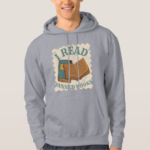 Ich lese verbotene Bücher Vintager Buchliebhaber Hoodie