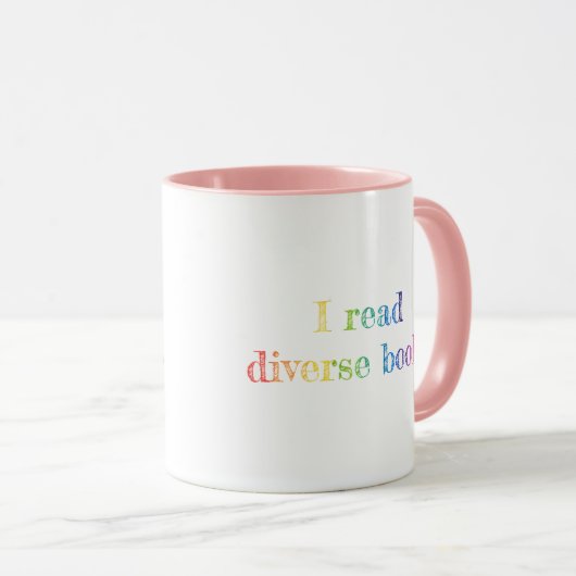 Ich lese verschiedene Bücher Tasse (VorderseiteRechts)
