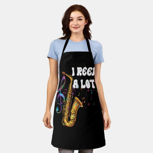 Ich lese viel saxophone Tenor Saxophonist Player M Schürze (Getragen)