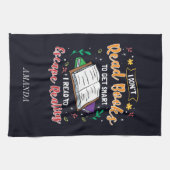 Ich lese vor der Realität Buch Nerd Personalisiert Geschirrtuch (Horizontal)