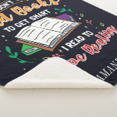 Ich lese vor der Realität Buch Nerd Personalisiert Sherpadecke (3/4)