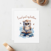 Ich lese vorbei mitteilungskarte (Vorderseite/Rückseite Beispiel)