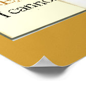 Ich lese, weil ich nicht aufhören kann poster (Ecke)