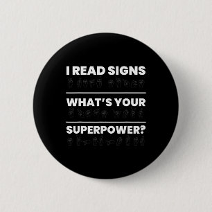 Ich lese Zeichen Was ist deine Superkraft  Button