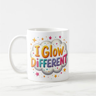 Ich leuchte anders Bunter Motivationsbecher Kaffeetasse