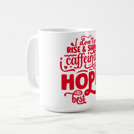 Ich leuchte nicht kaffeetasse (Vorderseite Links)