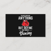 Ich leugne nichts Funny Boxing Lover Amateur Visitenkarte (Rückseite)