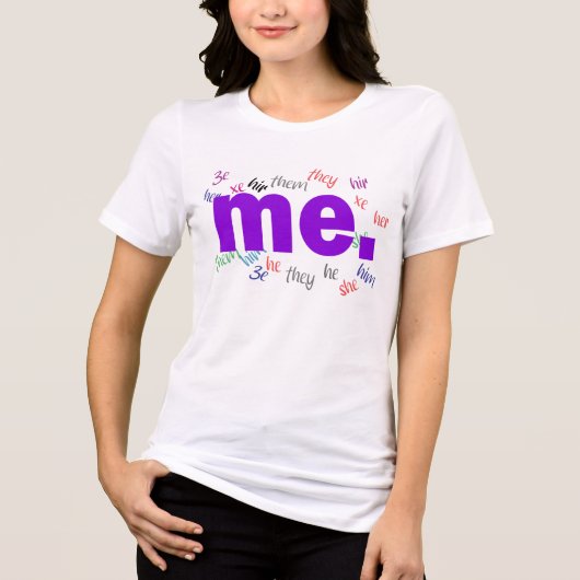 ich. (LGBT Gay Lesbian Transgender) Tri-Blend Shirt (Vorderseite)