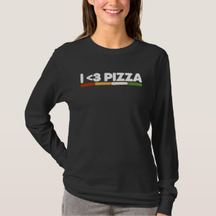 Ich liebe 3 Pizza Retro-Pizza-Grafik T-Shirt