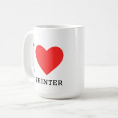 Ich liebe 3D-Drucker Kaffeetasse (Vorderseite Links)