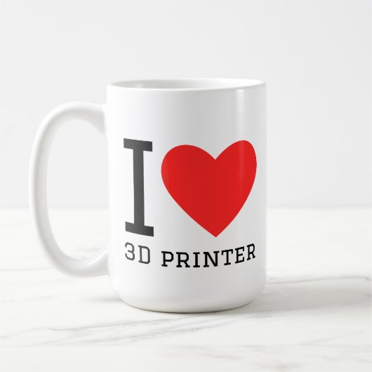 Ich liebe 3D-Drucker Kaffeetasse (Links)