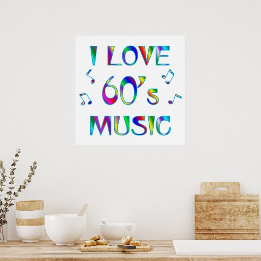 Ich Liebe 60er Poster (Küche)