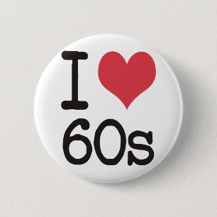 Ich liebe 60er Vintage- und Retro-Designs! Button