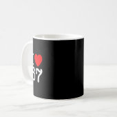Ich liebe 67 67 Six Seven Meme  Kaffeetasse (Vorderseite Links)