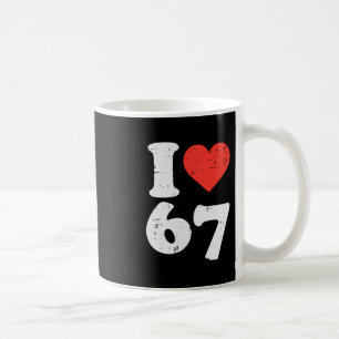 Ich liebe 67 lustige 6 7 Kostüm-Meme Six Seven Kin Kaffeetasse