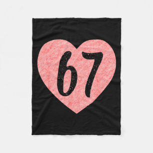 Ich liebe 67 Lustiges Ich Herz 67 Geburtstag Für M Fleecedecke