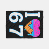 Ich liebe 67 Meme Herz 6 7 Merch Zeug Sechs Sieben Fleecedecke (Vorderseite (Horizontal))