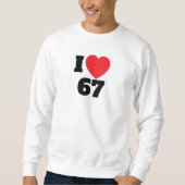 Ich liebe 67 sweatshirt (Vorderseite)