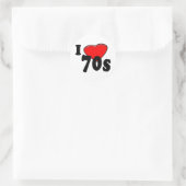 Ich liebe 70er Aufkleber (Tasche)