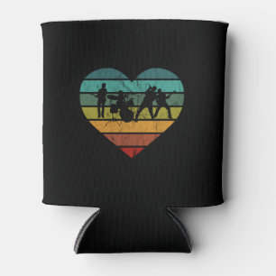 Ich liebe 70er-Musik-Band Vintage Heart Dosenkühler