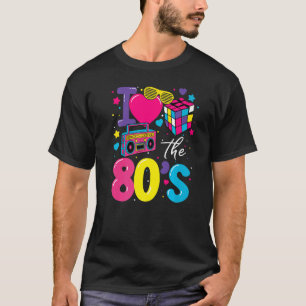 Ich Liebe 80er 80's Party Retro Männer Frauen Kind T-Shirt