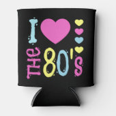 Ich Liebe 80er Disco-Kostüm Dosenkühler (Vorderseite)