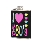 Ich Liebe 80er Disco-Kostüm Flachmann (Links)