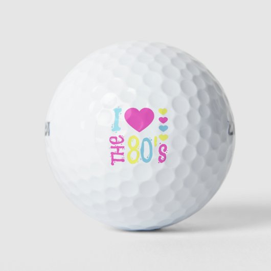 Ich Liebe 80er Disco-Kostüm Golfball (Vorderseite)