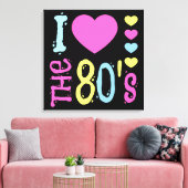 Ich Liebe 80er Disco-Kostüm Leinwanddruck (Insitu (Wohnzimmer))